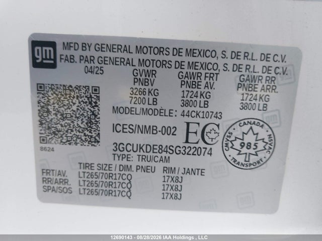 Chevrolet Silverado K1500 Lt 2025 3GCUKDE84SG322074 Image 19