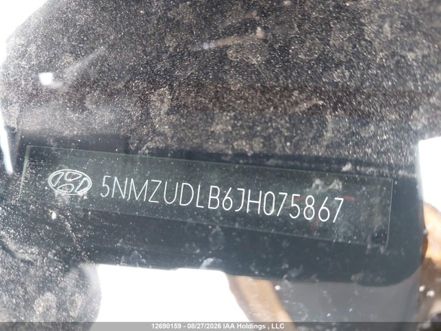 5NMZUDLB6JH075867 Hyundai SANTA FE SPORT