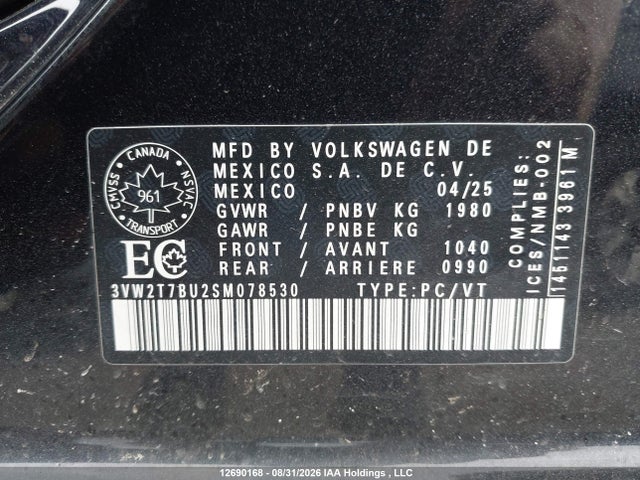 3VW2T7BU2SM078530 Volkswagen Jetta Gli Autobahn