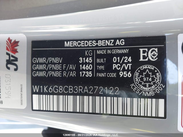 2024 Mercedes-benz Amg S 63 E 4matic მანქანა იყიდება აუქციონზე, vin: W1K6G8CB3RA272122, აუქციონის ნომერი: 12690185