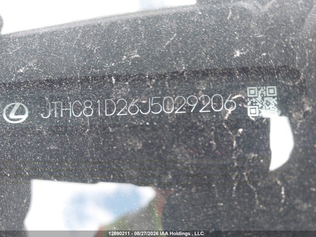12690211 :رقم المزاد ، JTHC81D26J5029206 vin ، 2018 Lexus Is 300 300 مزاد بيع