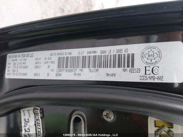 Продаж на аукціоні авто 2017 Ram 1500 St, vin: 1C6RR7FT4HS684727, номер лоту: 12690275