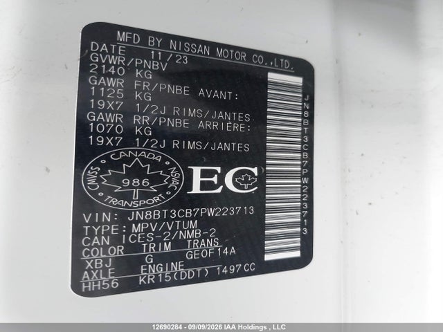 Продажа на аукционе авто 2023 Nissan Rogue, vin: JN8BT3CB7PW223713, номер лота: 12690284