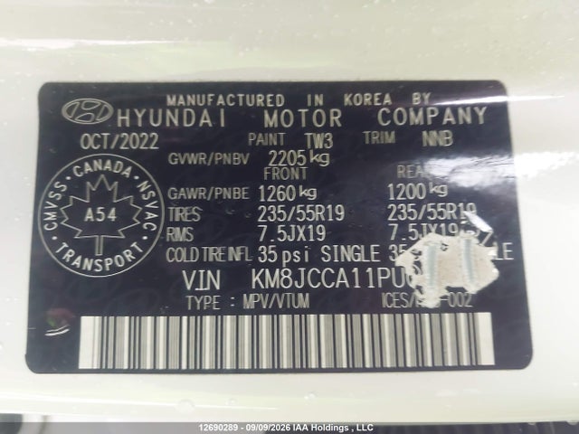 Hyundai Tucson 2023 KM8JCCA11PU091251 Image 9
