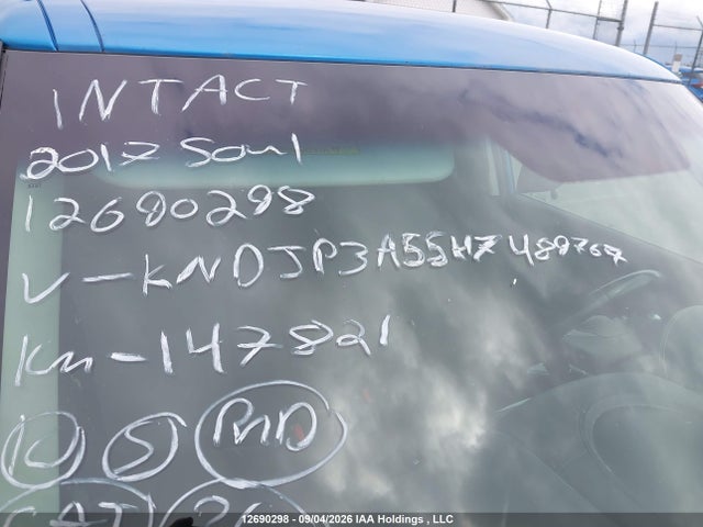 12690298 :رقم المزاد ، KNDJP3A55H7489767 vin ، 2017 Kia Soul Ex/ex Premium/ex Tech/ex+ مزاد بيع