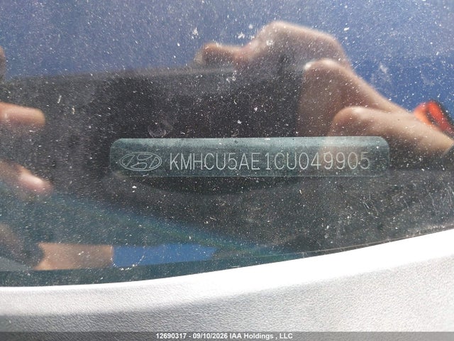 2012 Hyundai Accent Gls/gs/se მანქანა იყიდება აუქციონზე, vin: KMHCU5AE1CU049905, აუქციონის ნომერი: 12690317
