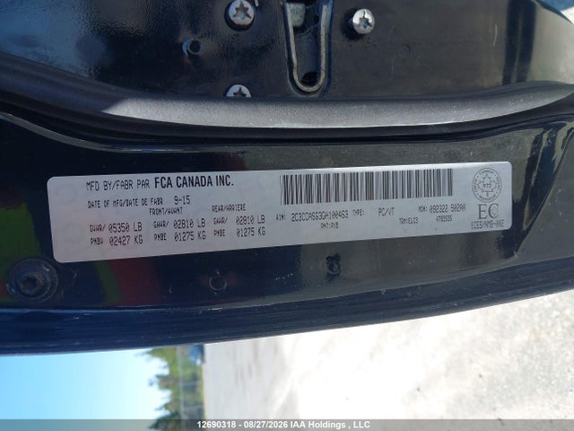 Продажа на аукционе авто 2016 Chrysler 300c Platinum, vin: 2C3CCASG3GH100463, номер лота: 12690318