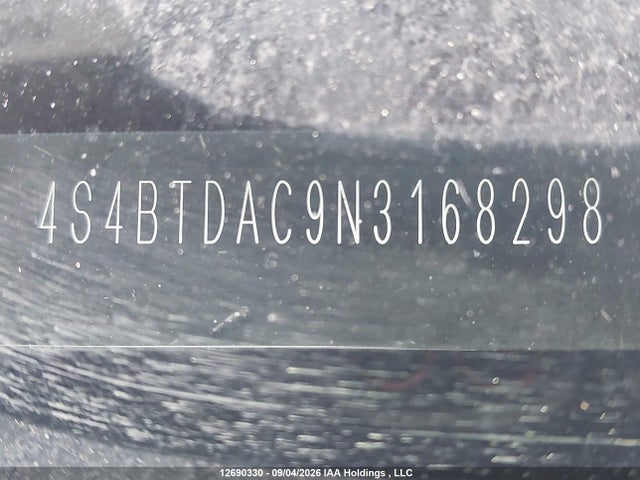12690330 :رقم المزاد ، 4S4BTDAC9N3168298 vin ، 2022 Subaru Outback Convenience مزاد بيع