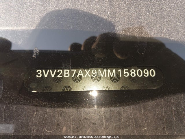 12690415 :رقم المزاد ، 3VV2B7AX9MM158090 vin ، 2021 Volkswagen Tiguan Se/se R-line Black/sel مزاد بيع