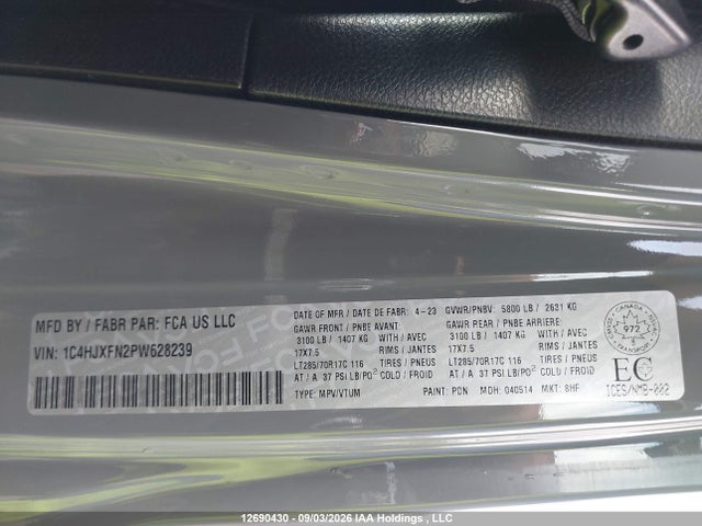 1C4HJXFN2PW628239 Jeep Wrangler Rubicon