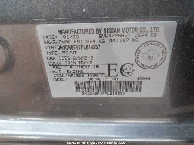 Nissan VERSA SR 2023 3N1CN8FV7PL814257 Image 20