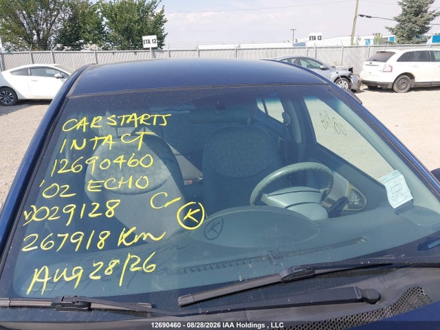 12690460 :رقم المزاد ، JTDBT123025029128 vin ، 2002 Toyota Echo مزاد بيع