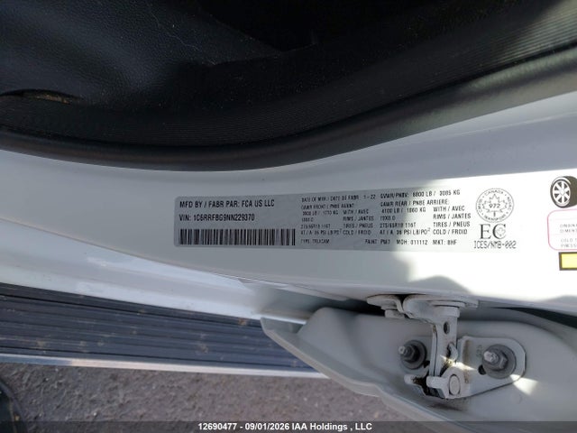 RAM 1500 Big Horn 2022 1C6RRFBG9NN229370 Image 20