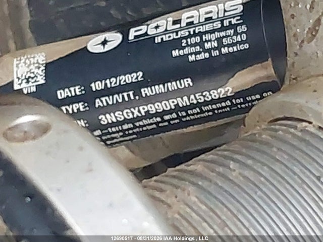 2023 Polaris General Xp 1000 Premium მანქანა იყიდება აუქციონზე, vin: 3NSGXP990PM453822, აუქციონის ნომერი: 12690517