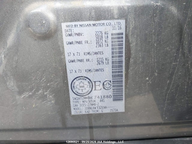 Nissan ROGUE S 2017 5N1AT2MM8HC741880 Image 9