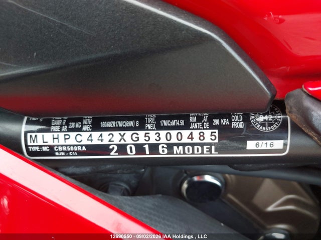 Honda Cbr500 Ra-abs 2016 MLHPC442XG5300485 Image 14