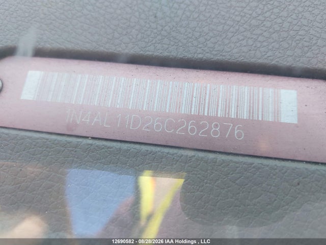 2006 Nissan Altima 2.5 S მანქანა იყიდება აუქციონზე, vin: 1N4AL11D26C262876, აუქციონის ნომერი: 12690582