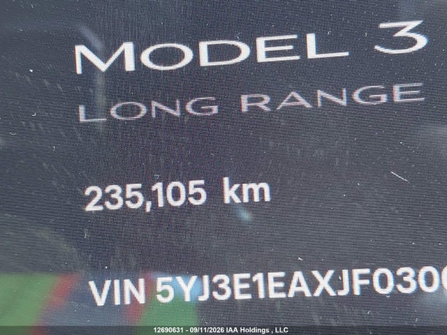 Aukcja sprzedaży 2018 Tesla Model 3, vin: 5YJ3E1EAXJF030082, numer aukcji: 12690631