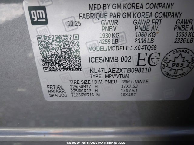 Buick Envista Preferred Fwd 2026 KL47LAE2XTB098110 Image 9