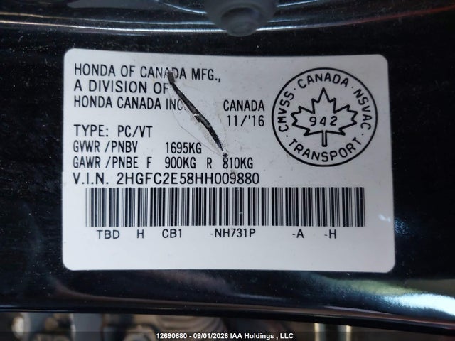 Honda Civic 2017 2HGFC2E58HH009880 Image 18