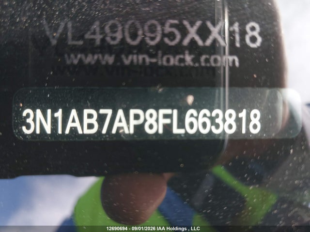 Продаж на аукціоні авто 2015 Nissan Sentra S/sv/sr/sl, vin: 3N1AB7AP8FL663818, номер лоту: 12690694
