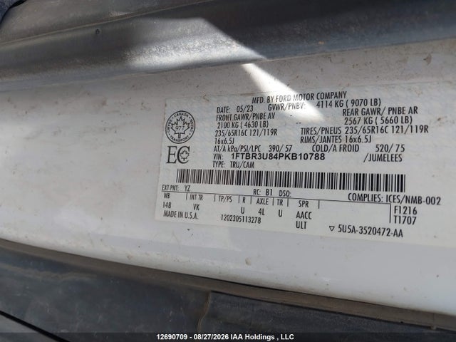 Ford Transit T-250 2023 1FTBR3U84PKB10788 Image 9