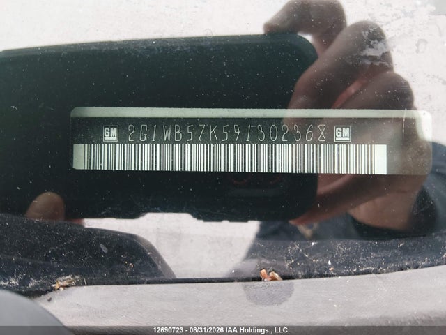 2009 Chevrolet Impala Ls მანქანა იყიდება აუქციონზე, vin: 2G1WB57K591302368, აუქციონის ნომერი: 12690723