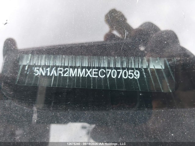 5N1AR2MMXEC707059 Nissan Pathfinder S/sv/sl/platinum
