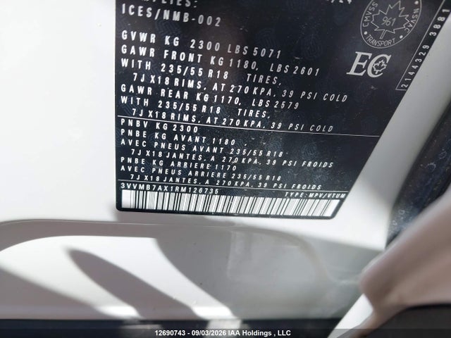 3VVMB7AX1RM126735 Volkswagen Tiguan Se/wolfsburg