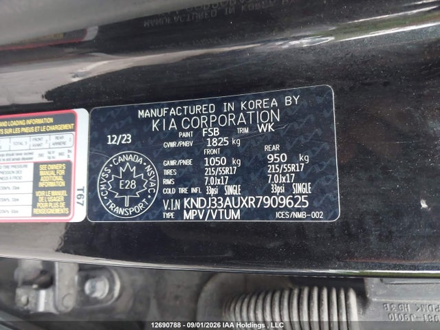 Aukcja sprzedaży 2024 Kia Soul Ex, vin: KNDJ33AUXR7909625, numer aukcji: 12690788