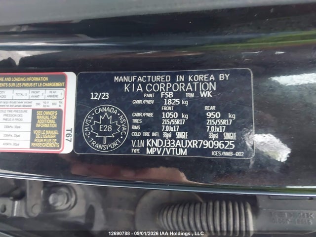 Aukcja sprzedaży 2024 Kia Soul Ex, vin: KNDJ33AUXR7909625, numer aukcji: 12690788