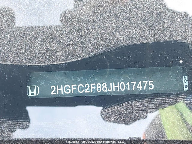 2HGFC2F88JH017475 Honda CIVIC EX