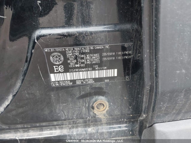 12690904 :رقم المزاد ، 2T3JFREVXHW605162 vin ، 2017 Toyota Rav4 Se مزاد بيع