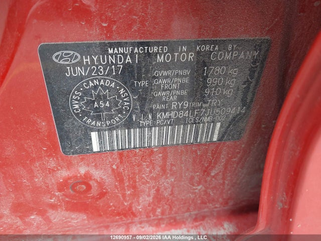Продаж на аукціоні авто 2018 Hyundai Elantra Gl, vin: KMHD84LF7JU509414, номер лоту: 12690957