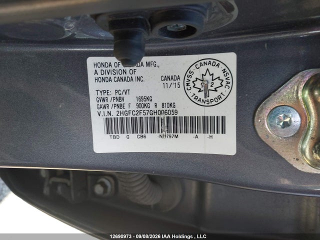 2HGFC2F57GH006059 Honda Civic Lx