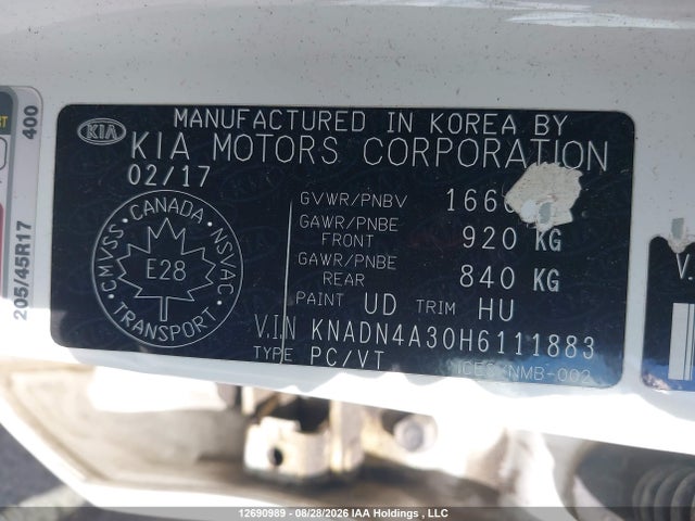 Aukcja sprzedaży 2017 Kia Rio Ex Special Edition/ex+ W/sunroof/lx/lx+/sx/sx W/navigation, vin: KNADN4A30H6111883, numer aukcji: 12690989