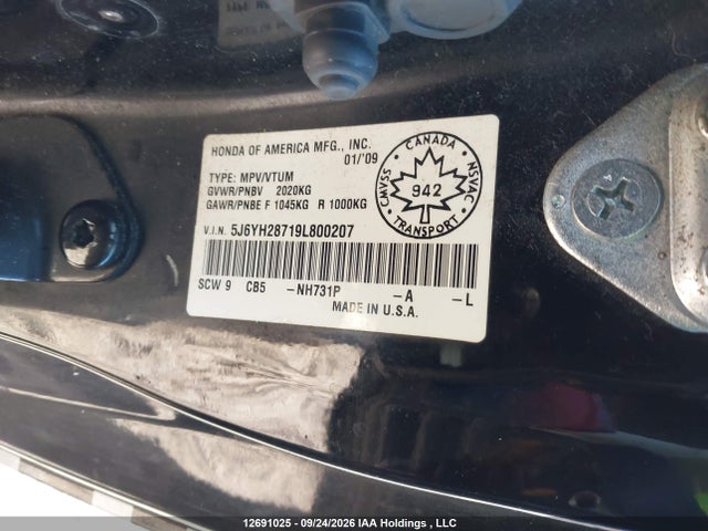Продаж на аукціоні авто 2009 Honda Element Ex, vin: 5J6YH28719L800207, номер лоту: 12691025