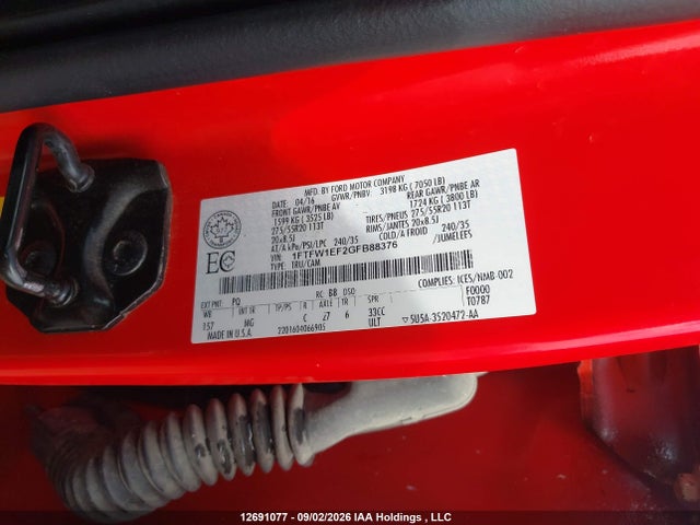 Ford F-150 Xlt 2016 1FTFW1EF2GFB88376 Image 18