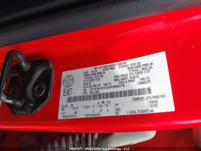 Ford F-150 Xlt 2016 1FTFW1EF2GFB88376 Image 19