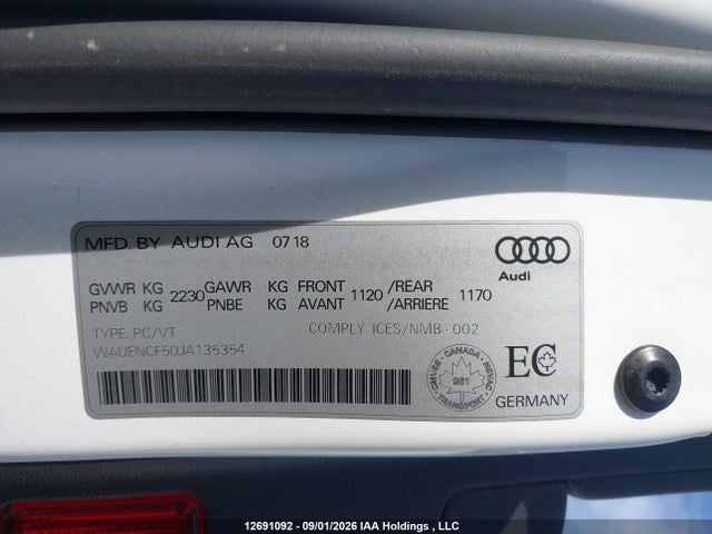 WAUENCF50JA135354 Audi A5 Premium Plus S-line