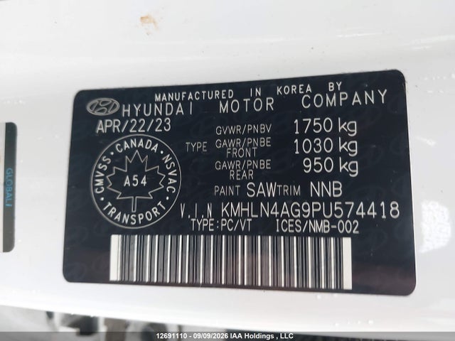 Продаж на аукціоні авто 2023 Hyundai Elantra Luxury Ivt, vin: KMHLN4AG9PU574418, номер лоту: 12691110