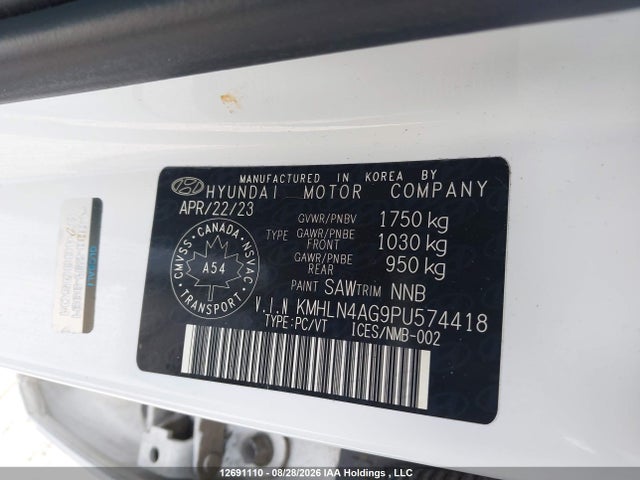 Продаж на аукціоні авто 2023 Hyundai Elantra Luxury Ivt, vin: KMHLN4AG9PU574418, номер лоту: 12691110