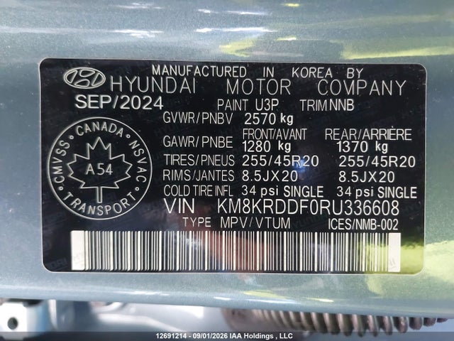 Продажа на аукционе авто 2024 Hyundai Ioniq 5 Preferred Long Range With Ultimate Package, vin: KM8KRDDF0RU336608, номер лота: 12691214