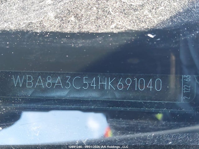 2017 Bmw 320 Xi მანქანა იყიდება აუქციონზე, vin: WBA8A3C54HK691040, აუქციონის ნომერი: 12691246