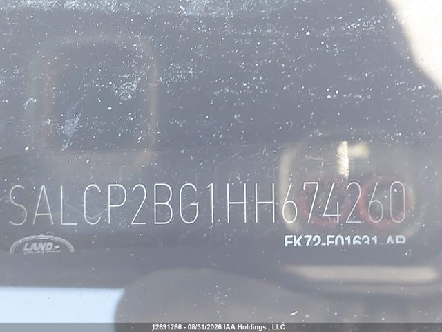Продажа на аукционе авто 2017 Land Rover Discovery Sport Se, vin: SALCP2BG1HH674260, номер лота: 12691266