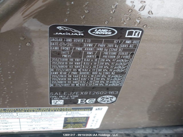 SALEJ7EX8T2602163 Land Rover Defender 110 S