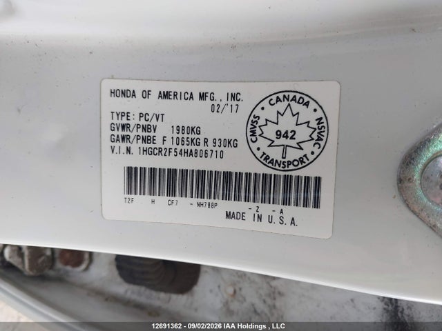 Aukcja sprzedaży 2017 Honda Accord Sport, vin: 1HGCR2F54HA806710, numer aukcji: 12691362