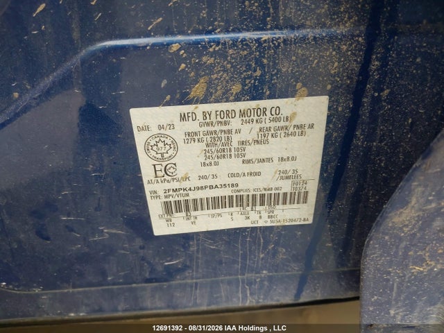 Ford EDGE SEL 2023 2FMPK4J98PBA35189 Image 9