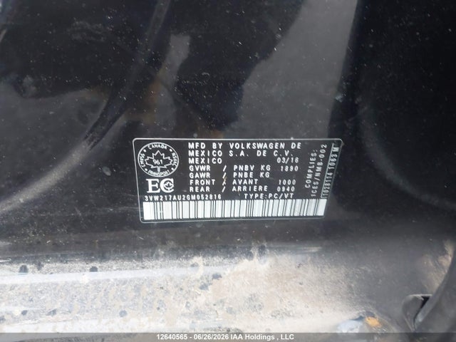 3VW217AU2GM052816 Volkswagen Golf 1.8 Tsi Comfortline/1.8 Tsi Highline/1.8 Tsi Trendline