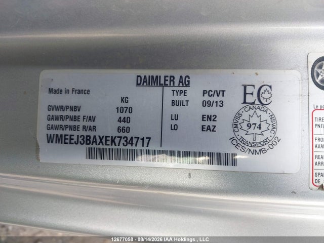 WMEEJ3BAXEK734717 Smart Fortwo Brabus/passion/pure